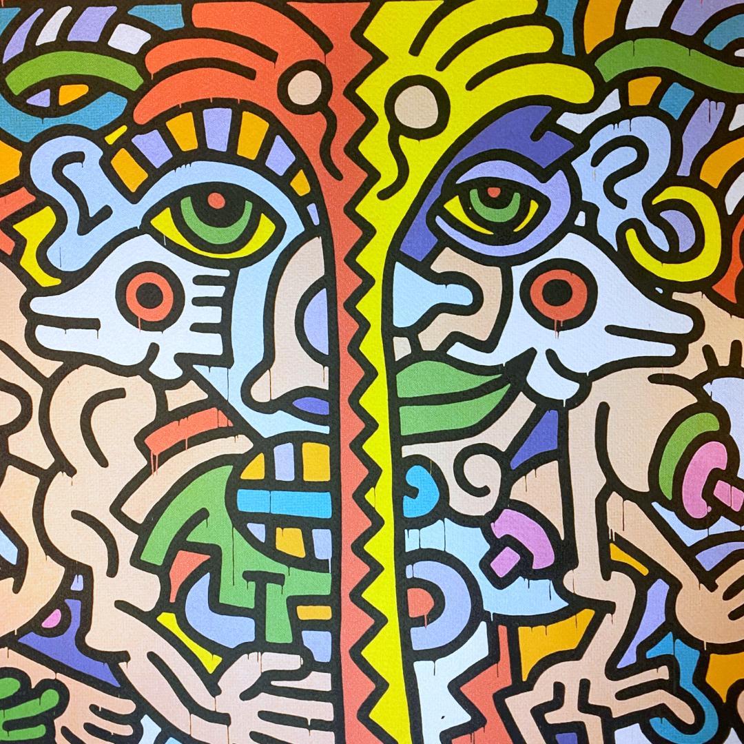 【模写】世界限定150部 キース・ヘリング Abstraction リトグラフ