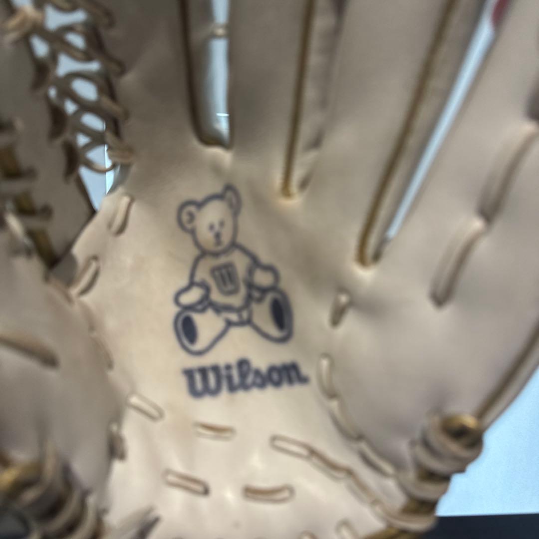 Wilson ウィルソンベアグローブ ホワイト　外野手用