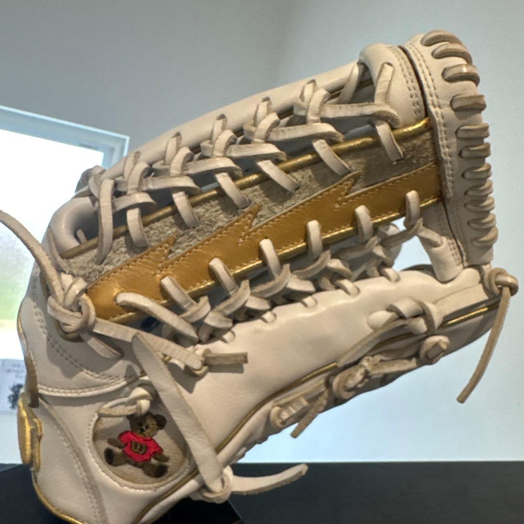 Wilson ウィルソンベアグローブ ホワイト　外野手用