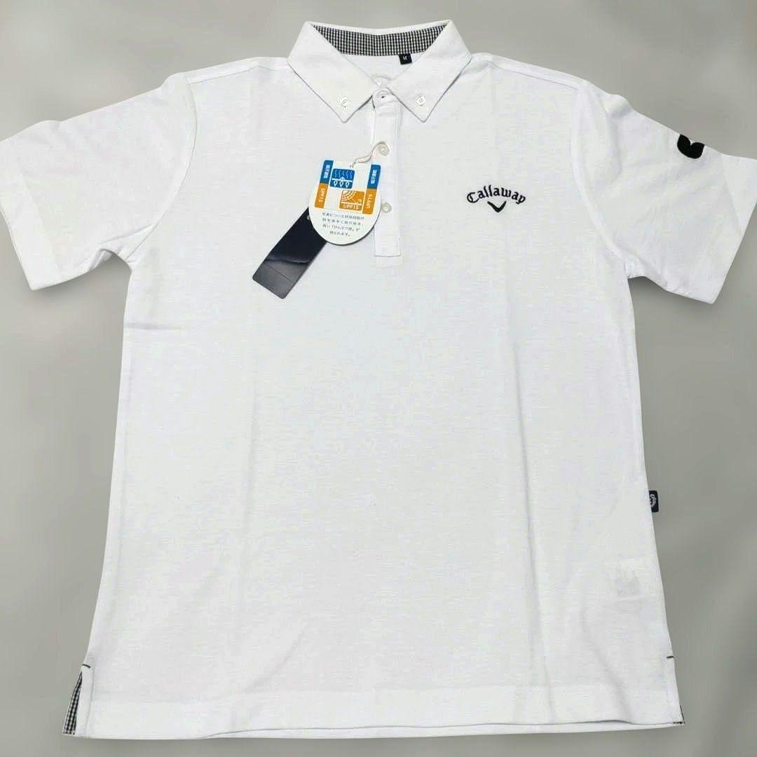 Callaway Apparel 半袖 ポロシャツ 吸汗速乾性 ホワイト M