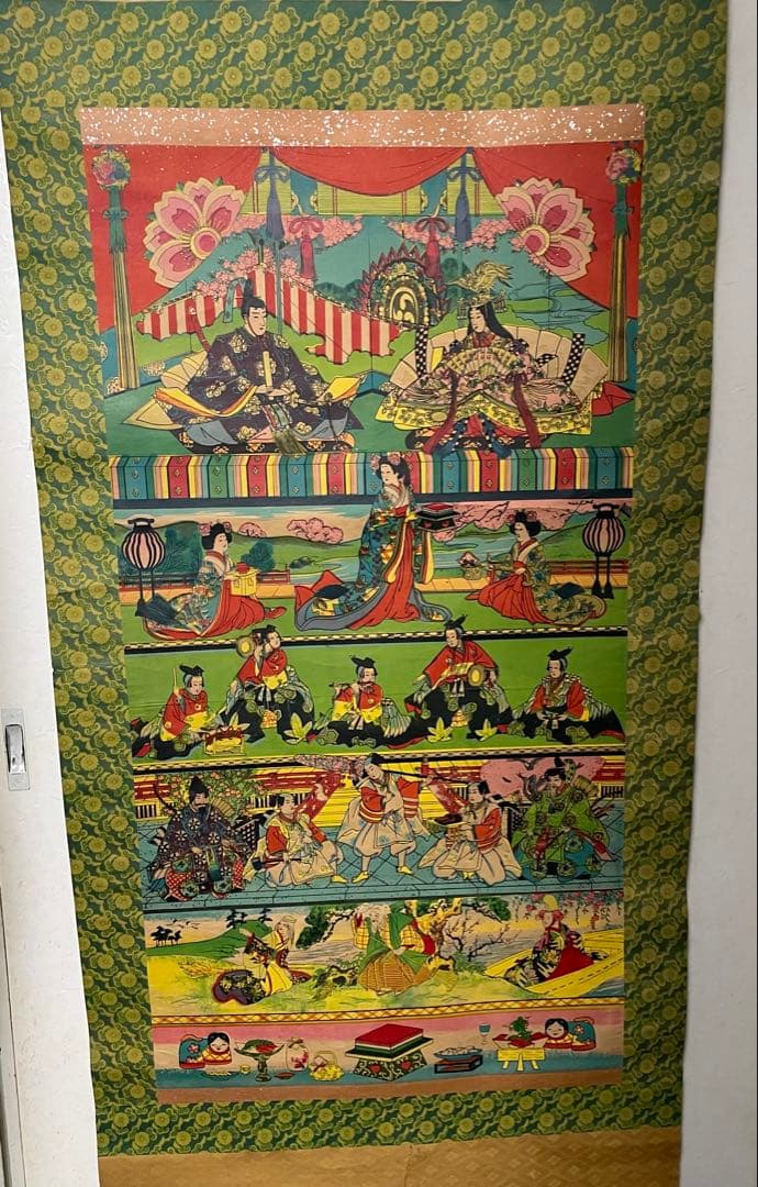 ひな祭り 掛け軸 伝統的な絵柄