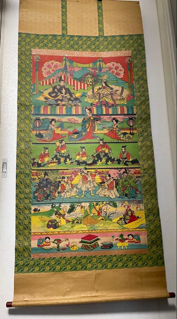 ひな祭り 掛け軸 伝統的な絵柄