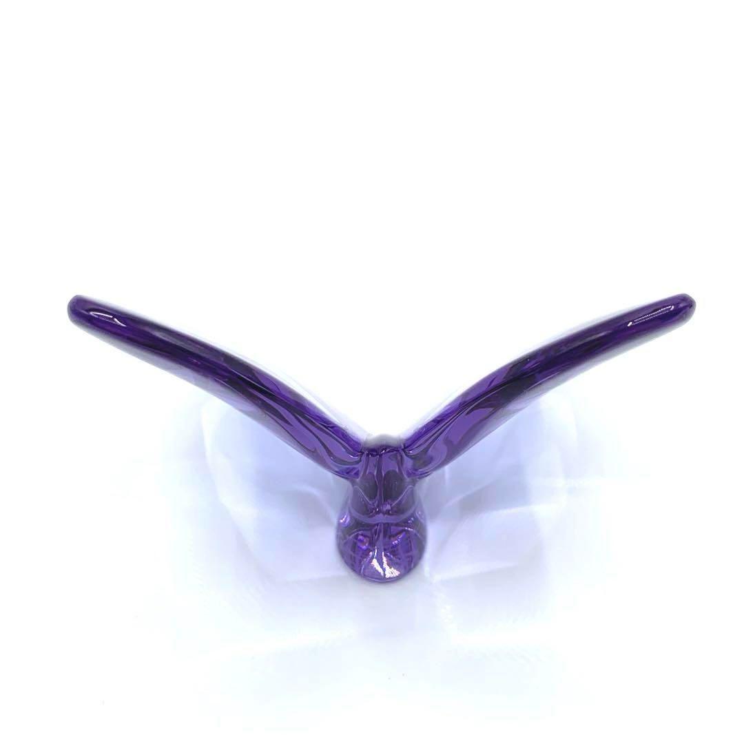 Baccarat　バカラ　ラッキーバタフライ　パープル　クリスタル　インテリア