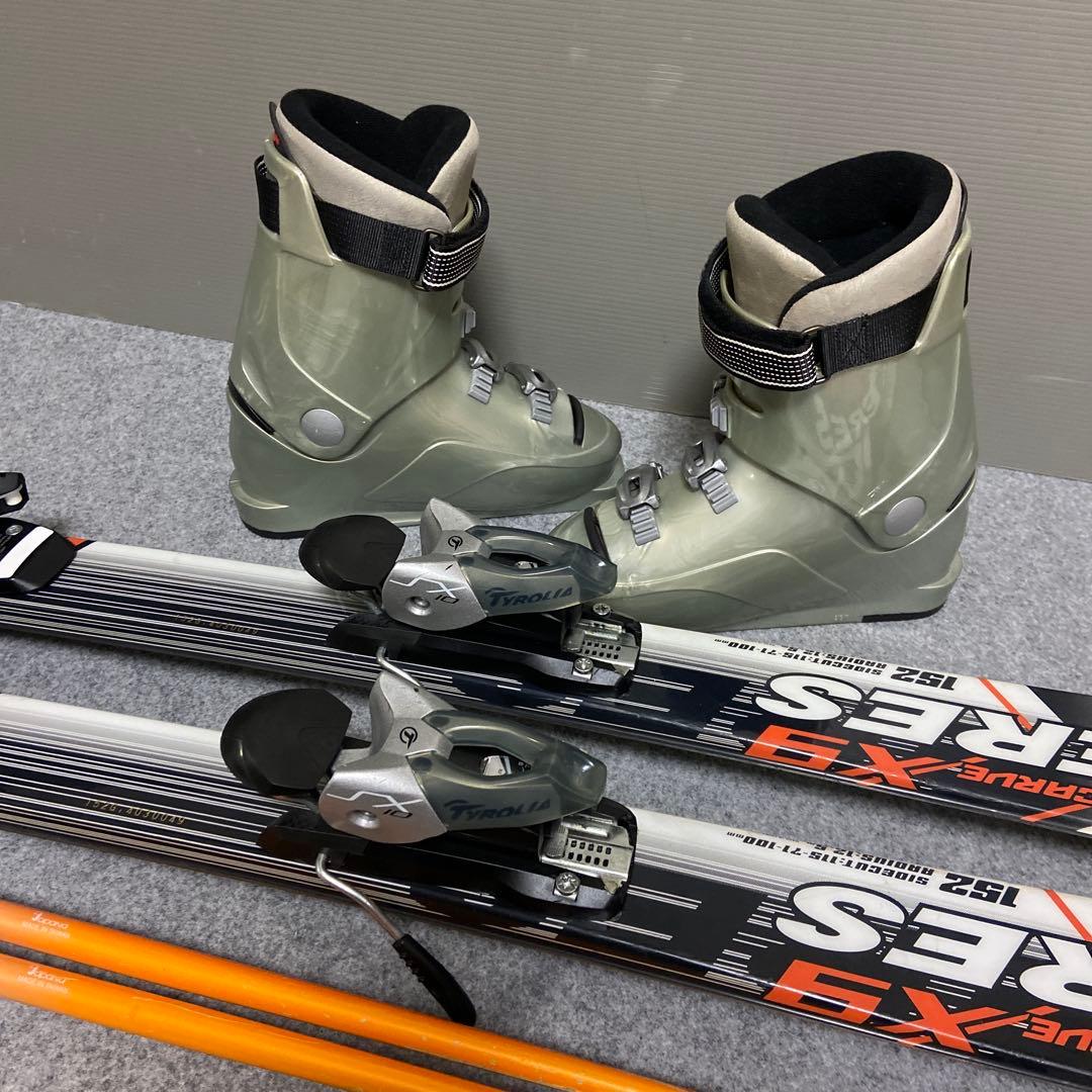 ★メンテナンス済　大人スキーセット　板152cm ブーツ24~24.5cm