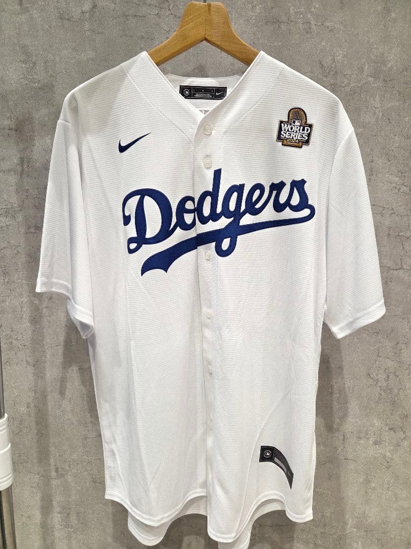 【正規品】大谷翔平 WSワッペン付き ロサンゼルスドジャース ユニフォーム　L