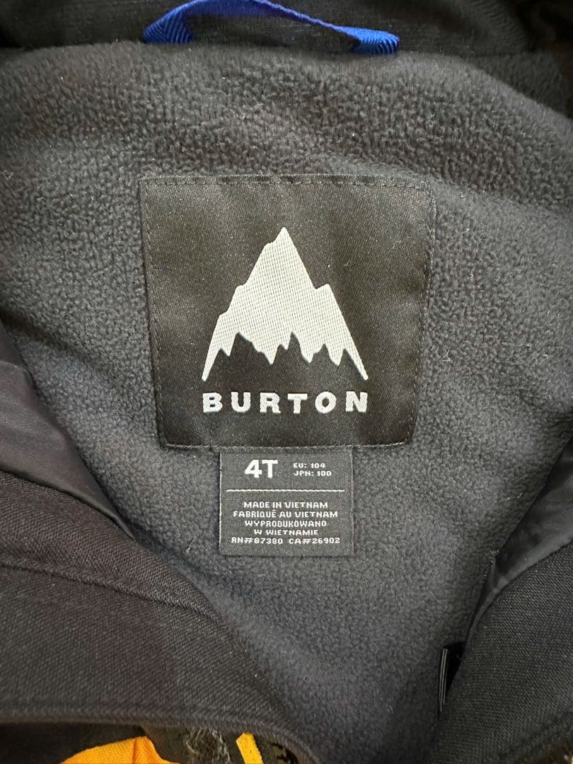BURTON 子ども用スノーボードウェア　4T ( 100cm)