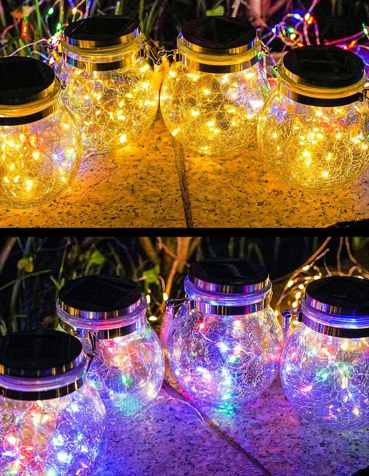 4個セット ソーラーランタン 自動消灯 LED ランタン ソーラー 防水