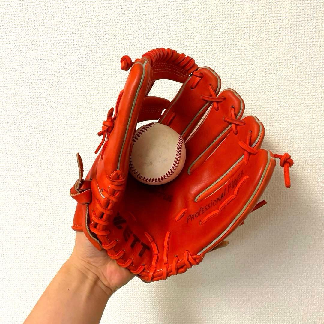 140 ZETT グランステイタス 極美品 即戦力 軟式少年 内野手用グローブ