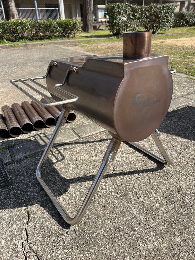 G-Stove薪ストーブ(延長脚・ダンパー付き)前面ガラス新品交換済み