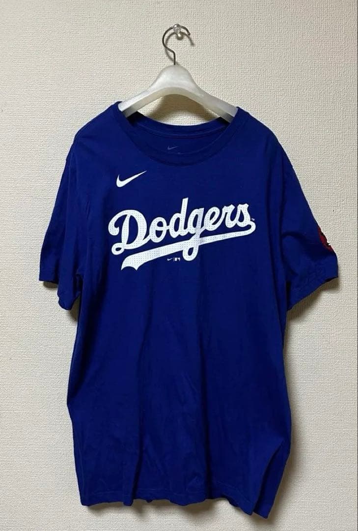 MLB東京シリーズ ドジャース 大谷翔平 ネームナンバーTシャツ　 Lブルー