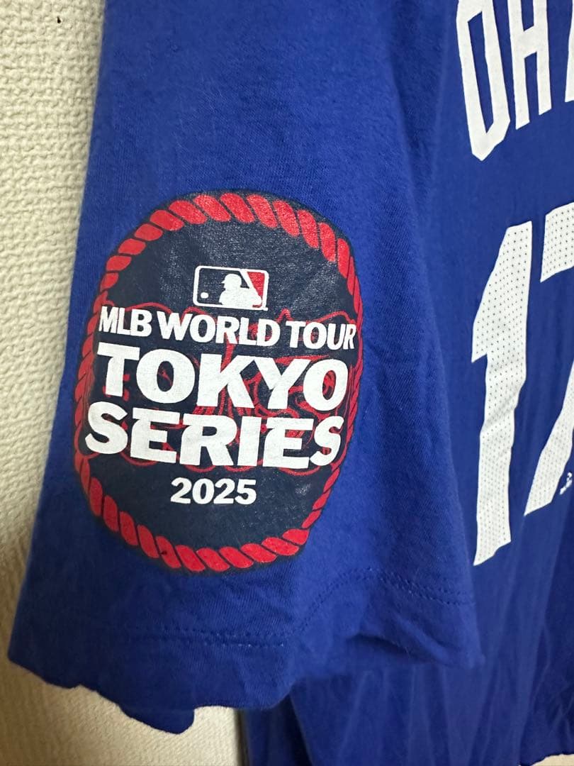 MLB東京シリーズ ドジャース 大谷翔平 ネームナンバーTシャツ　 Lブルー