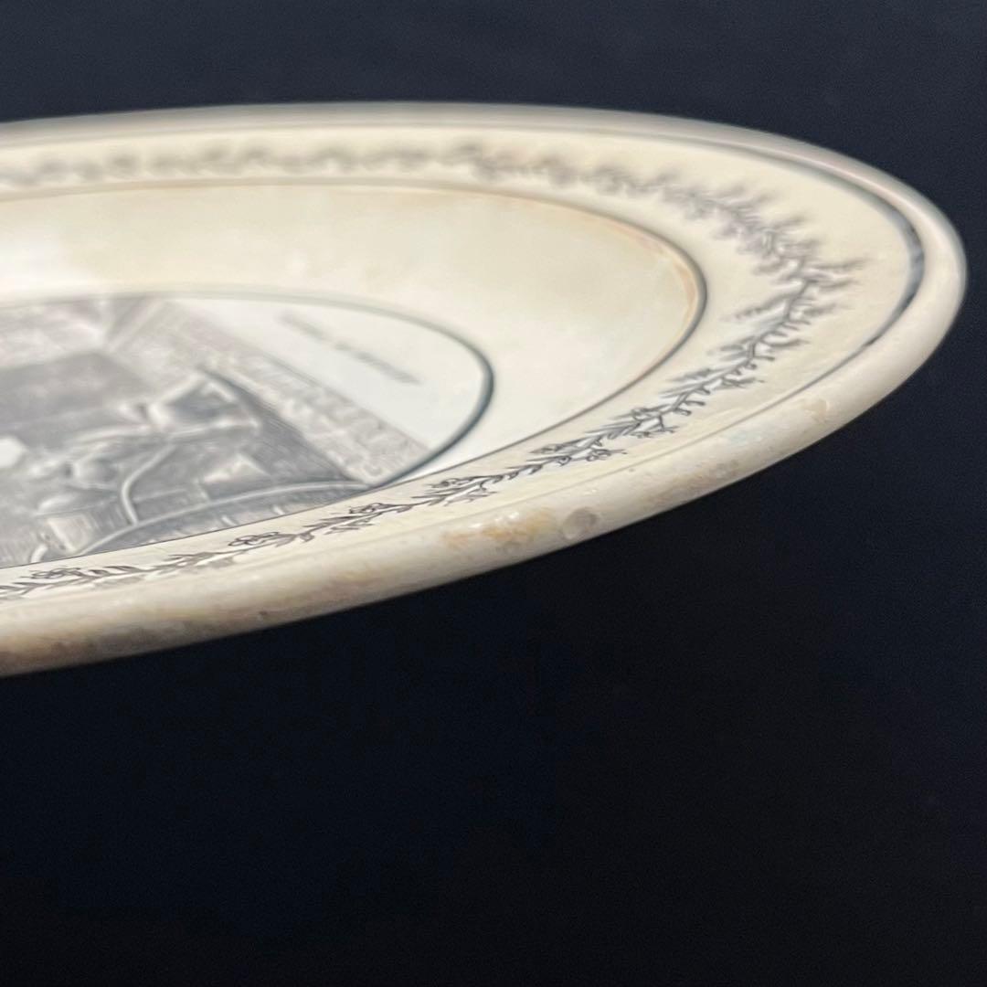 フランスアンティーク皿　1819年　Montereau モントロー　グリザイユ