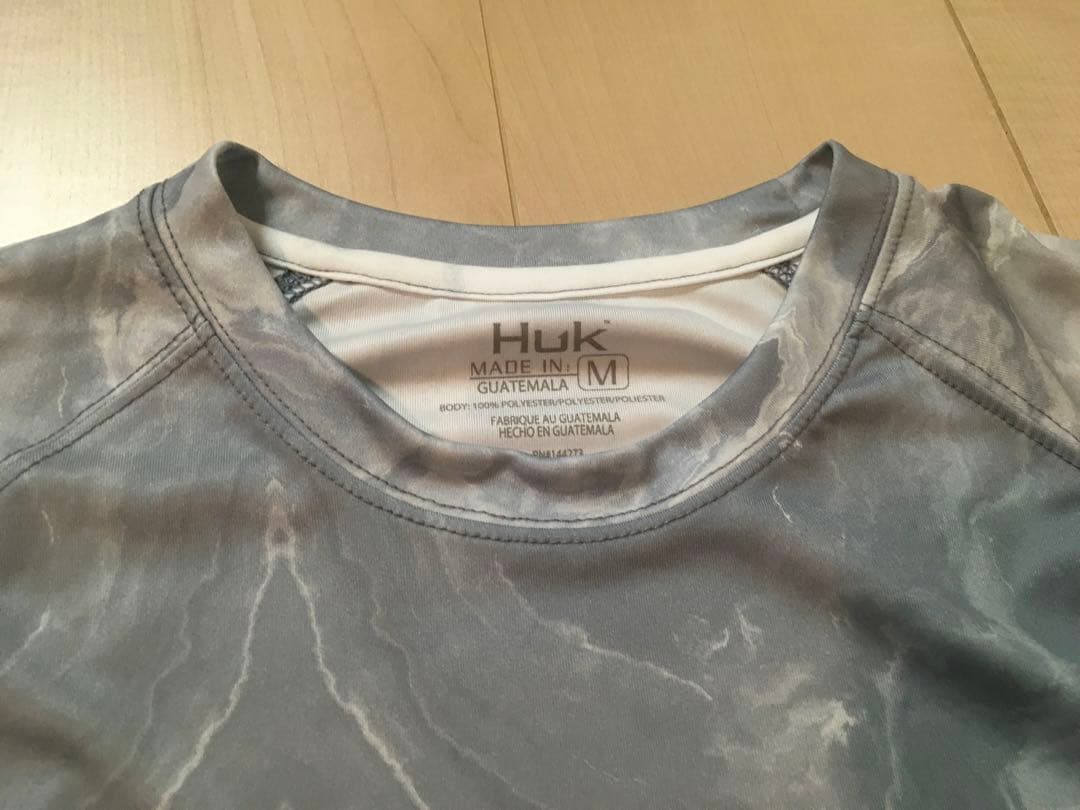 Huk Fishingフィッシングシャツ グレー マーブル M（L）新品