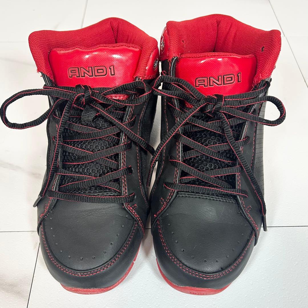希少❗️AND1 バスケットボールシューズ　赤　ASSAULT MID 24cm