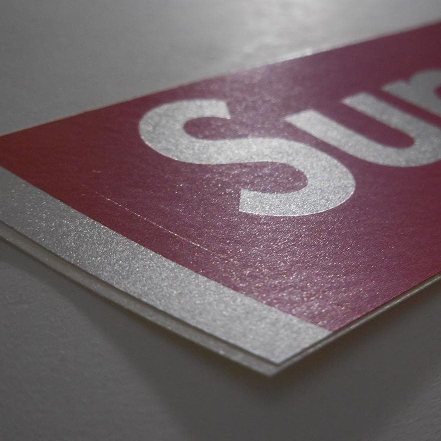 Supreme 激レア カーボン ステッカー レッド