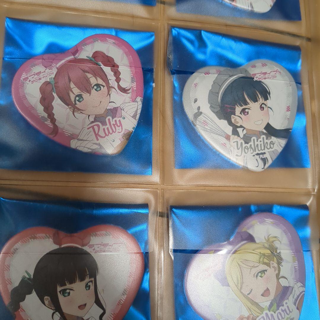 ラブライブサンシャインAqours　ハート缶バッジ9個セット