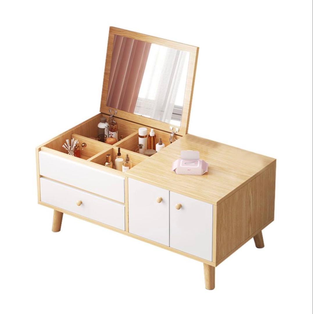 ドレッサー おしゃれ テーブル 安い 鏡台 収納 ロータイプ 化粧台
