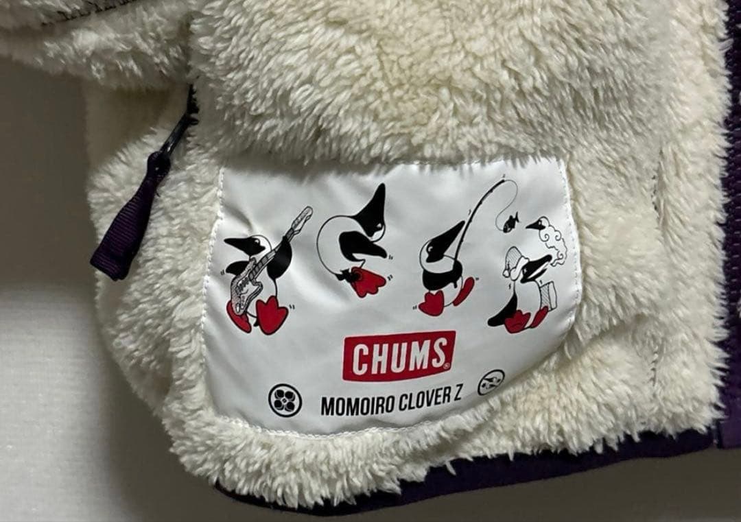 ももクロ×CHUMS ふわもこフリース　リバーシブル　パープルXL