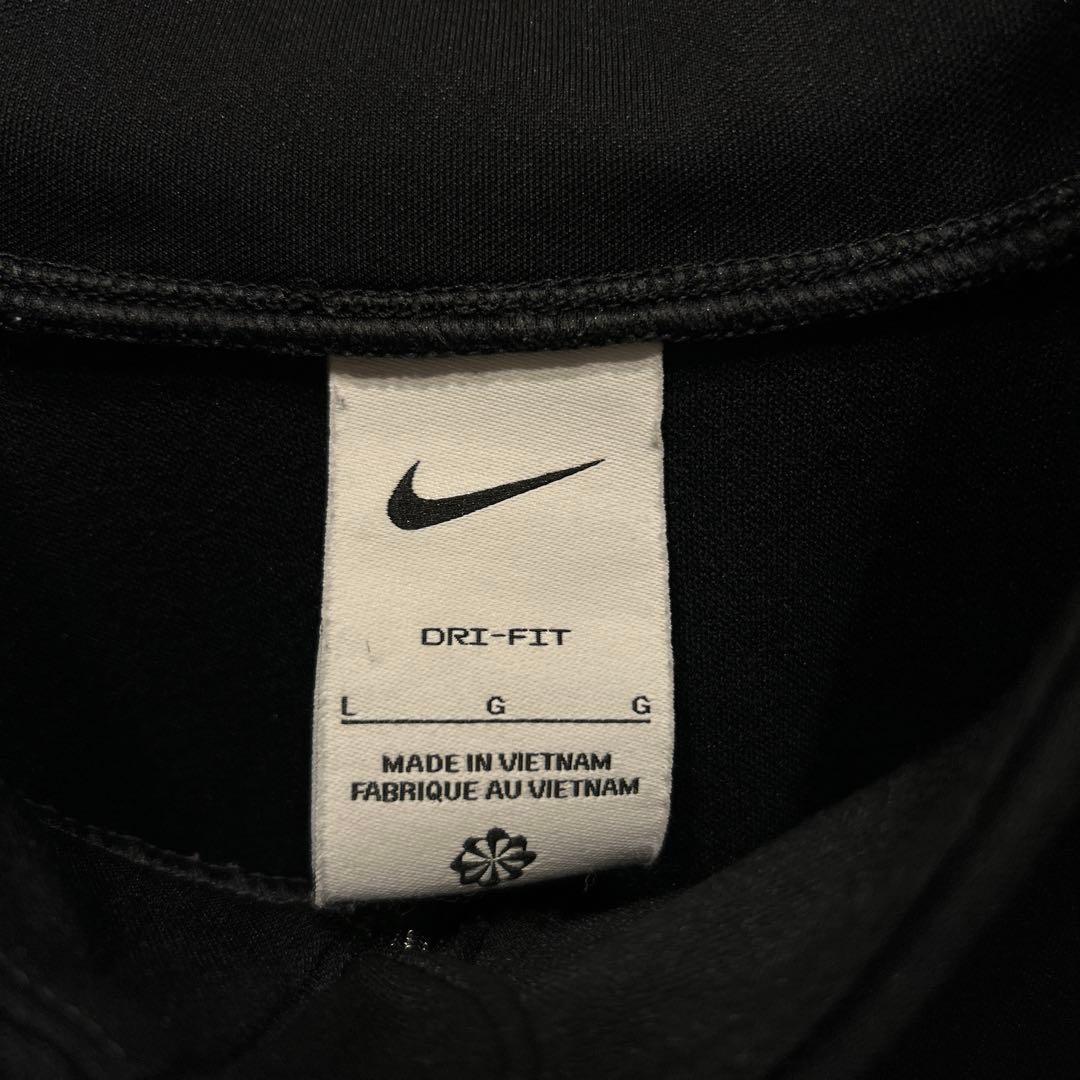 【美品】サンフレッチェ広島×NIKE ブラック ハーフジップ長袖シャツ 古着 L