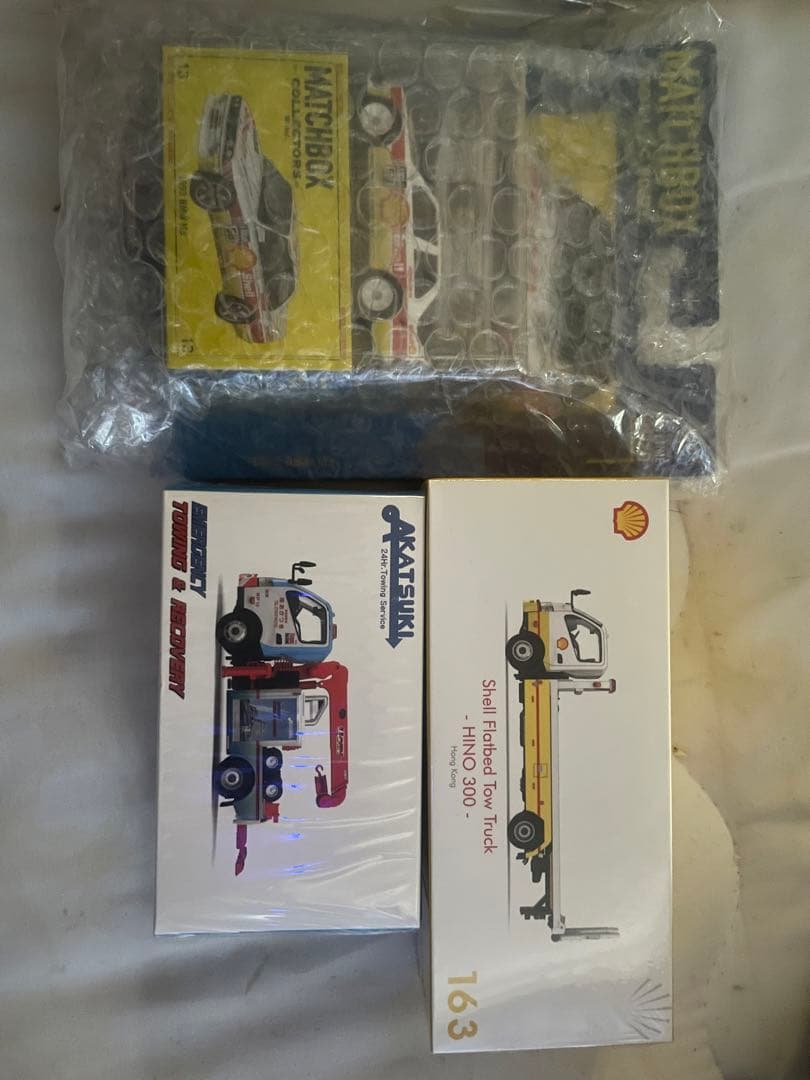 タイニー１／６４日野積載車、レッカークレーン、BNWはおまけですセット