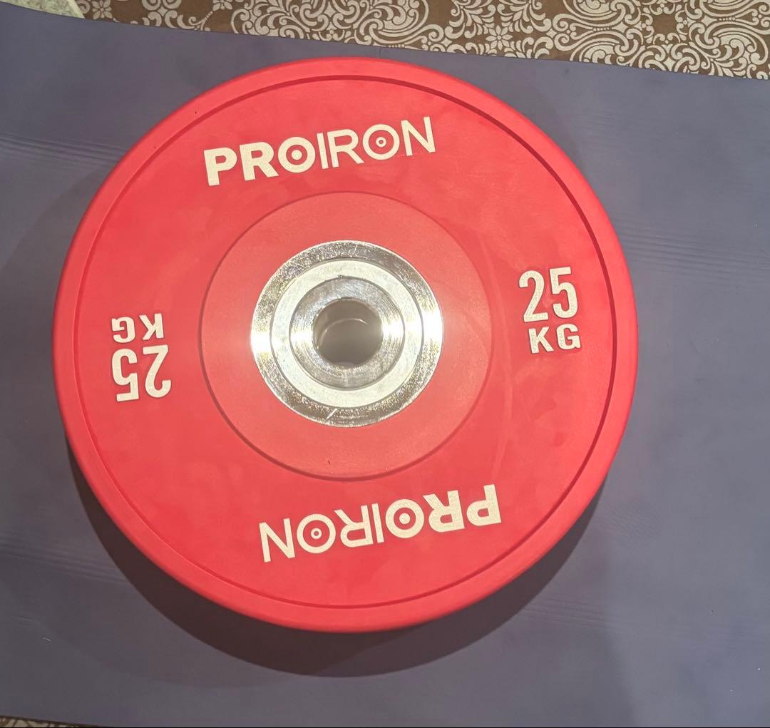 PROIRON ダンベル プレート バーベル プレート 25kg 音振動軽減1枚