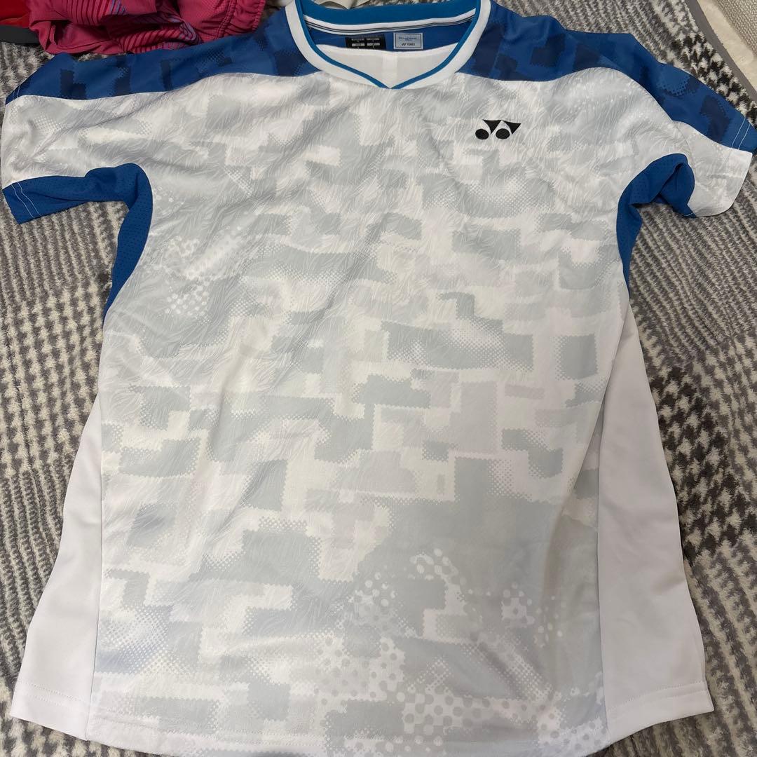 YONEX テニス Tシャツ ホワイト/ブルー 新作ヨネックスゲームシャツ