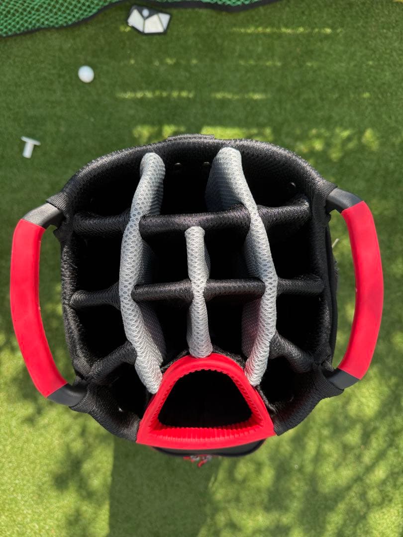 新品 Livsin Golf キャディバッグ ゴルフ9.5型 軽量 レッド