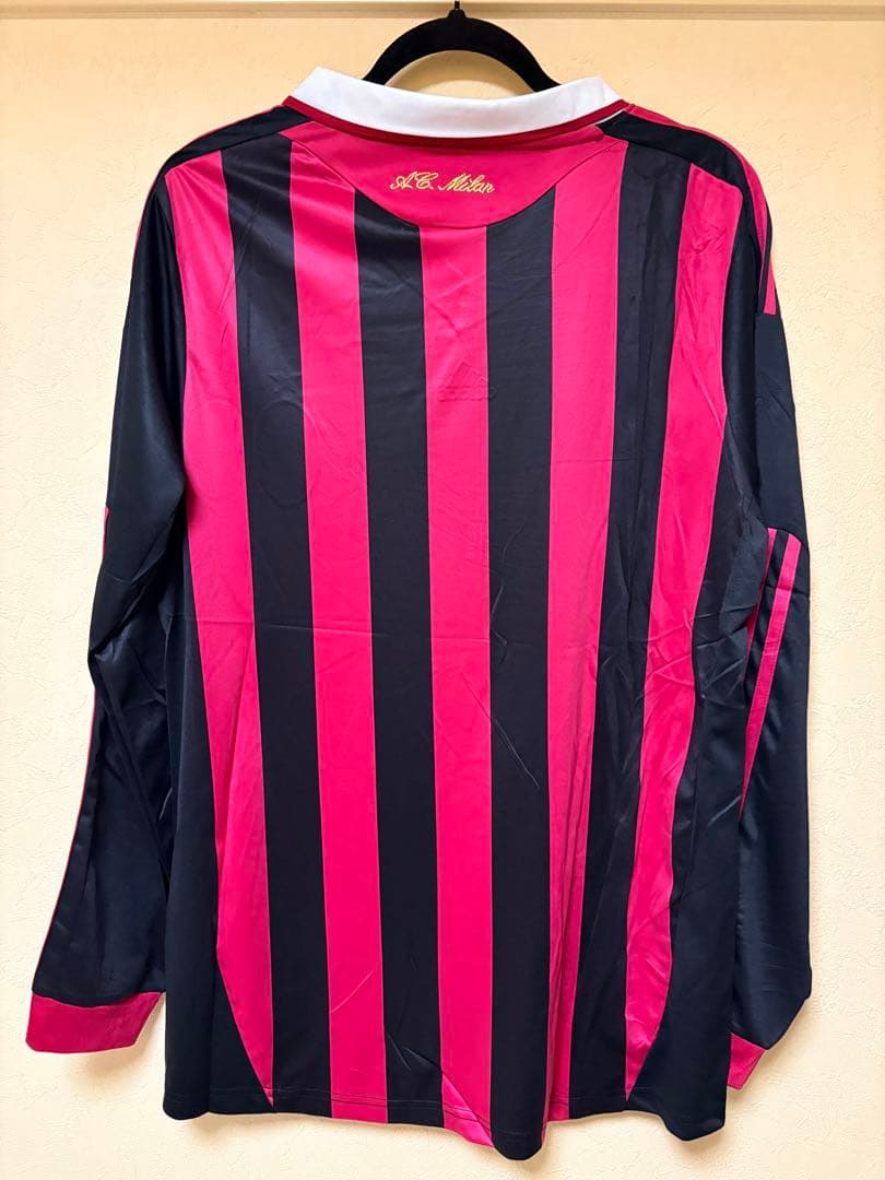 ACミラン adidas 09/10 長袖 bwin 赤黒 サッカー