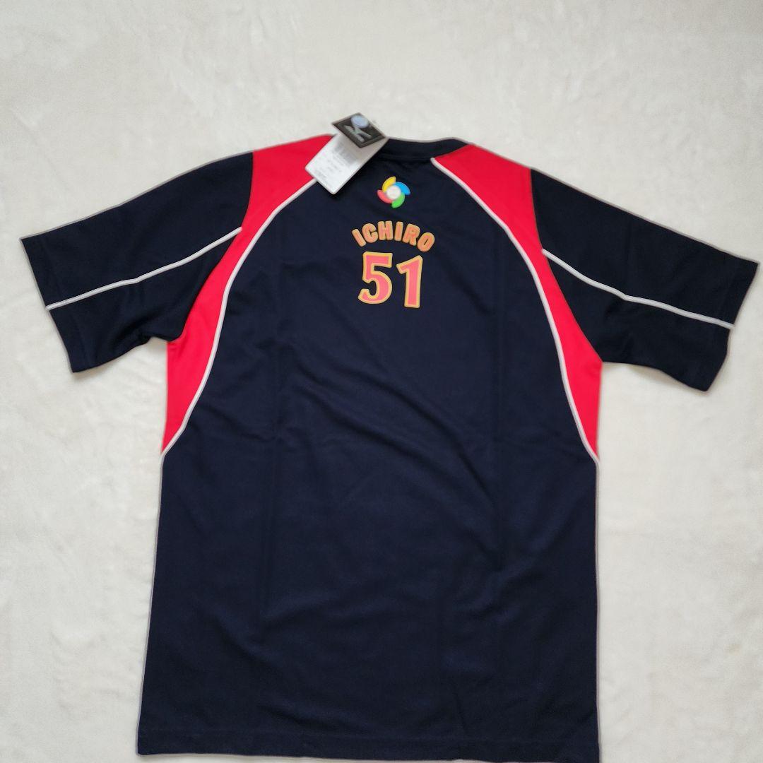 【新品】WBC 2009年 オフィシャルTシャツ イチロー 51 紺×赤 L