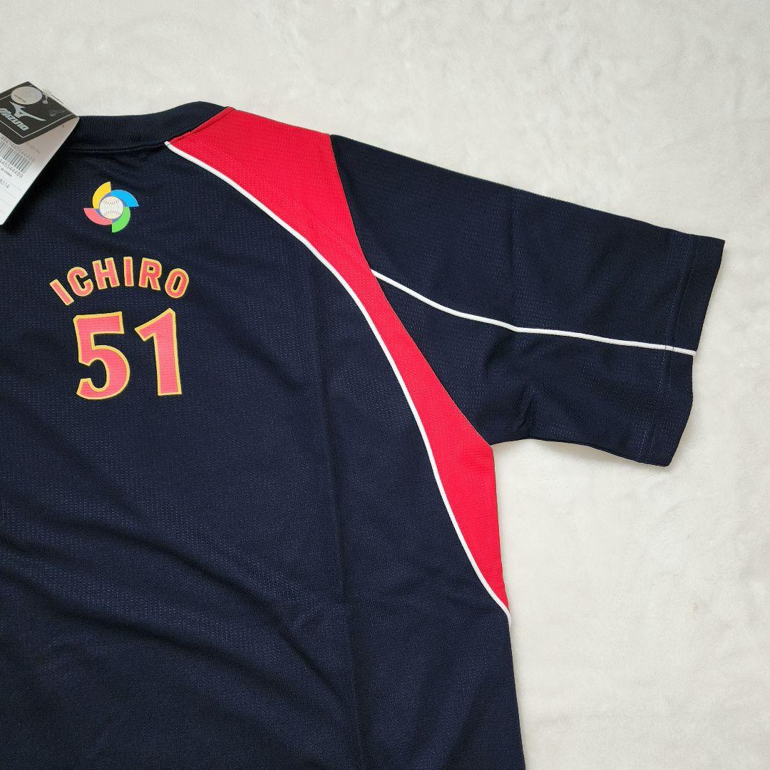 【新品】WBC 2009年 オフィシャルTシャツ イチロー 51 紺×赤 L