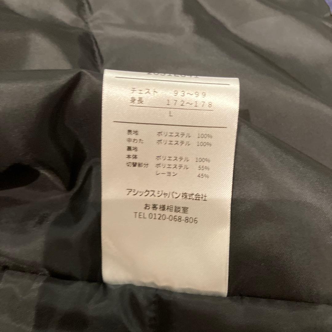 アシックスフード付きベンチコート ネイビー　L