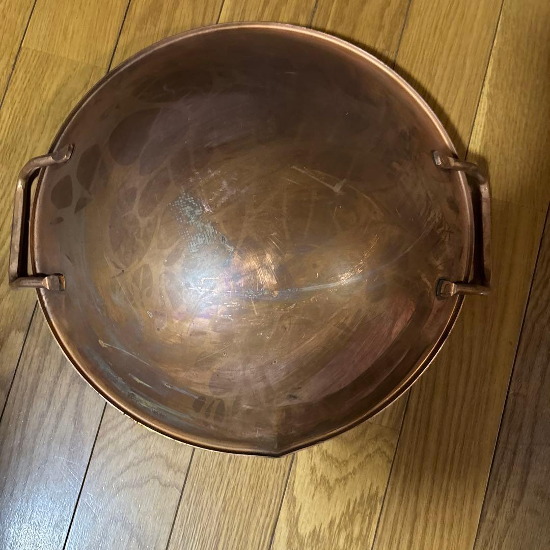 銅製 大きな中華鍋