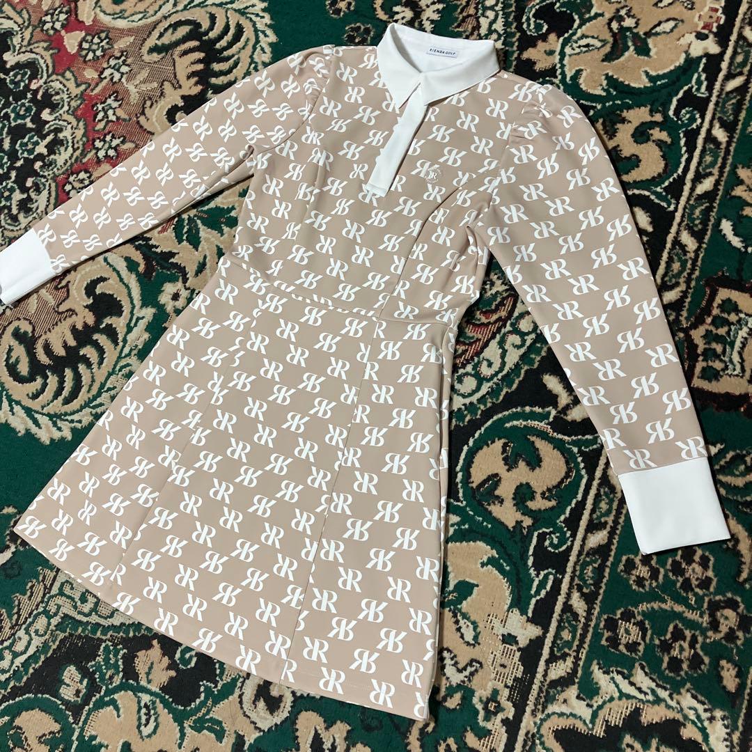 美品　リエンダゴルフ　ワンピース　総ロゴ