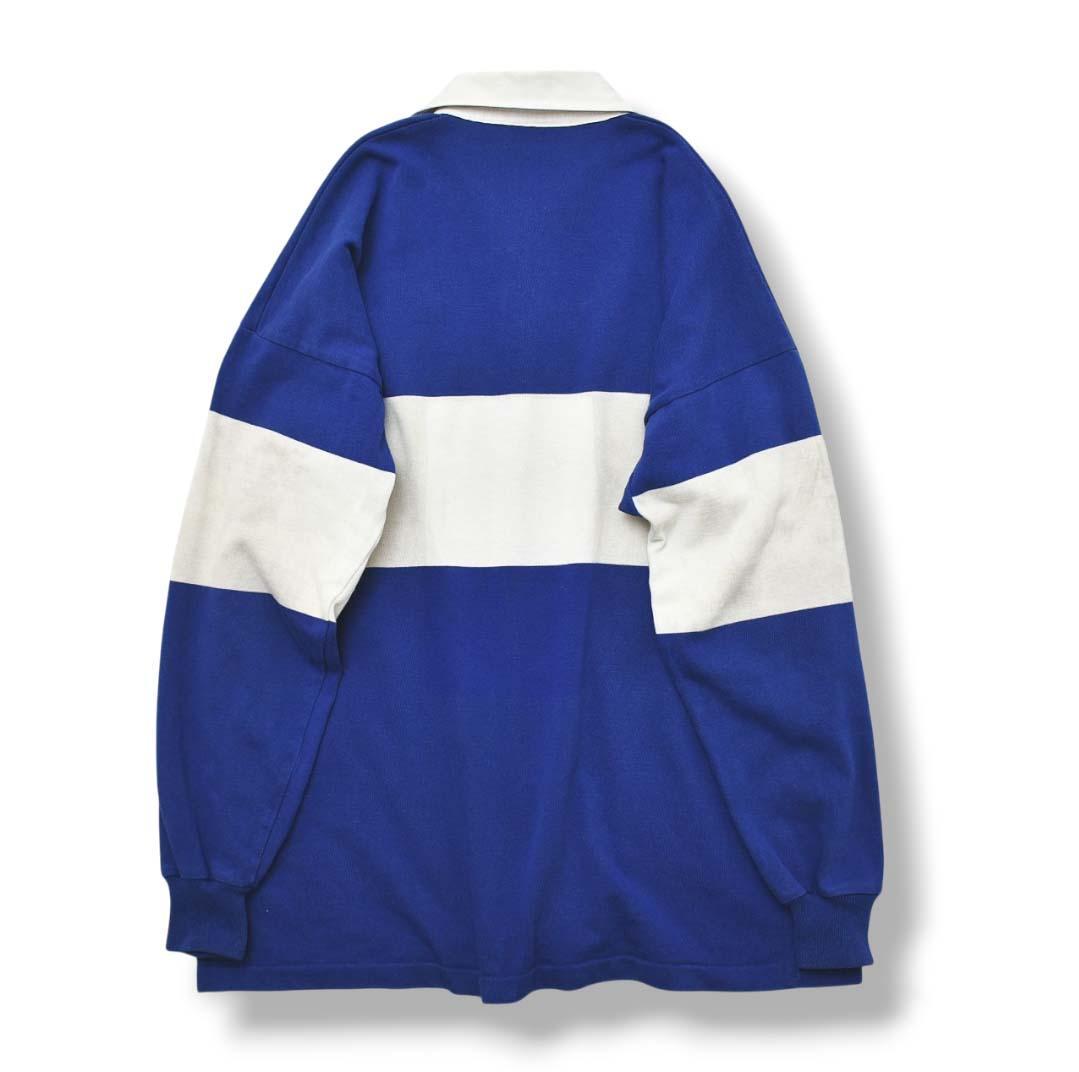 90s NZ製 カンタベリー 長袖 ラガーシャツ イタリア代表 2XL ボーダー