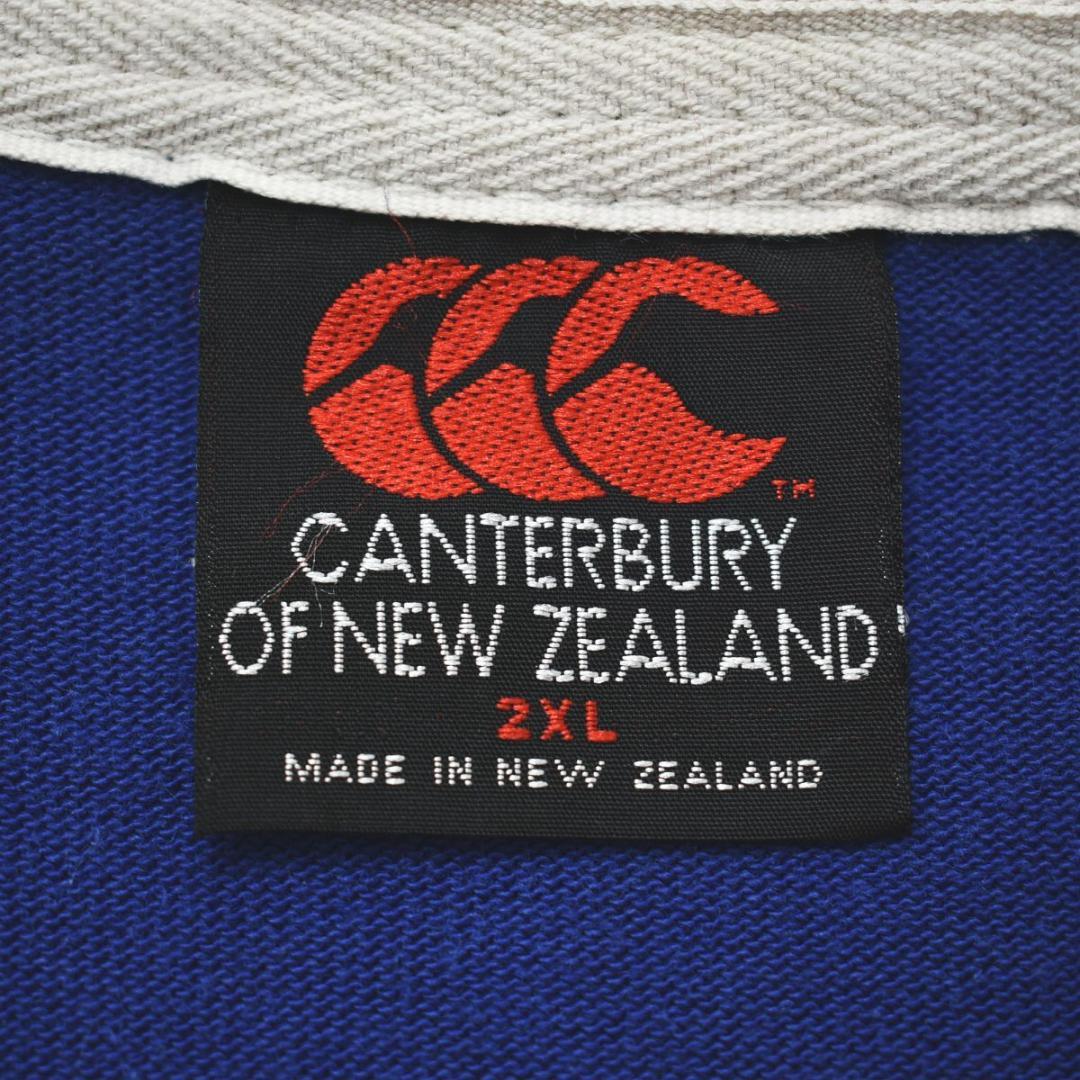 90s NZ製 カンタベリー 長袖 ラガーシャツ イタリア代表 2XL ボーダー