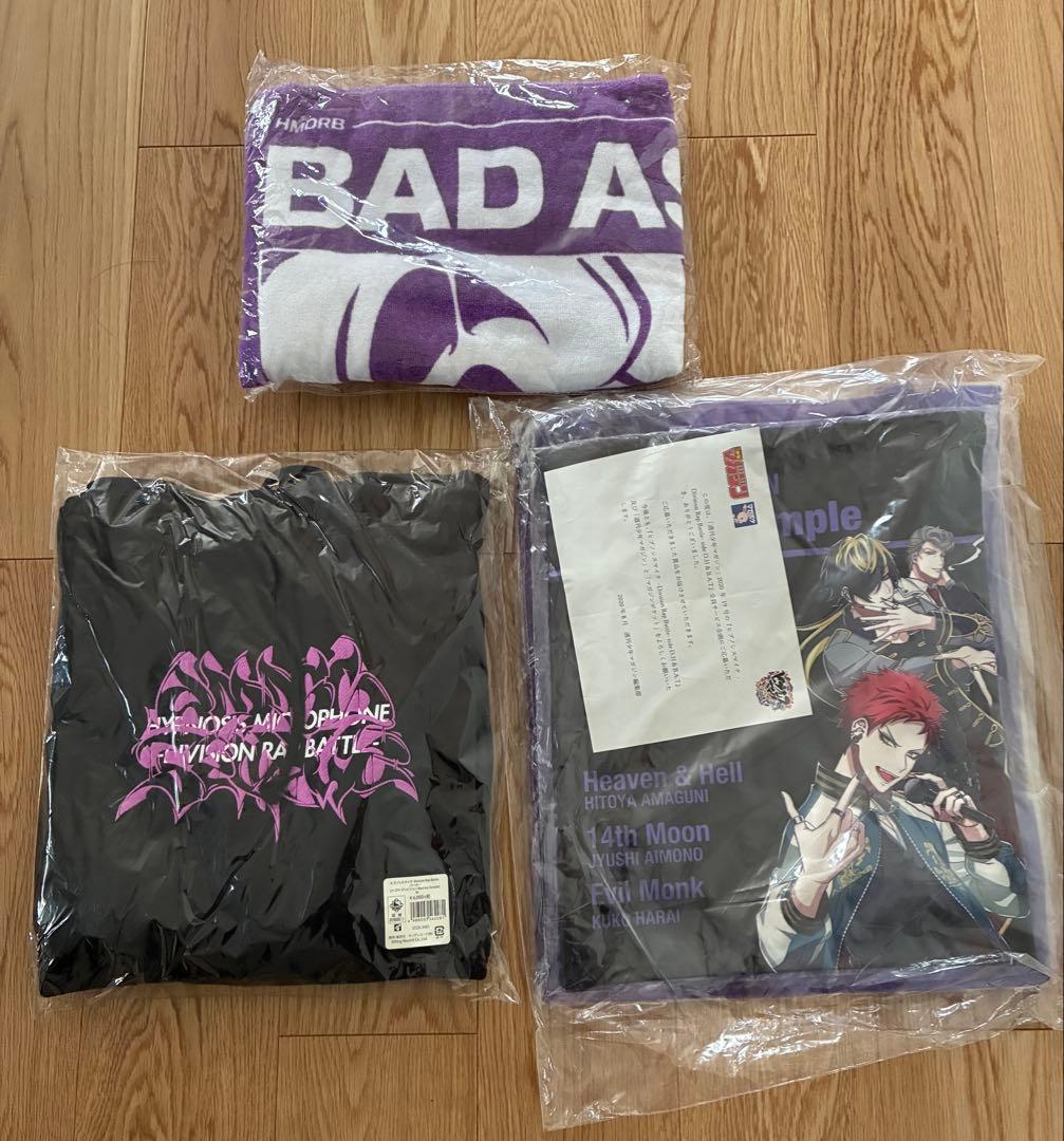 ヒプマイ Bad Ass Temple パーカー(M) フード付きタオル バッグ
