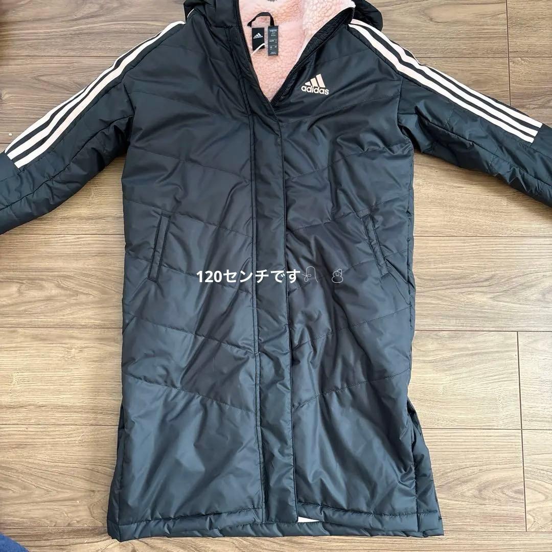 adidas ブラック ベンチコート 新品タグ付き