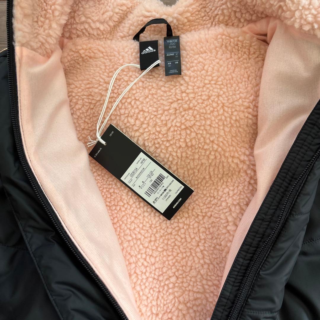 adidas ブラック ベンチコート 新品タグ付き