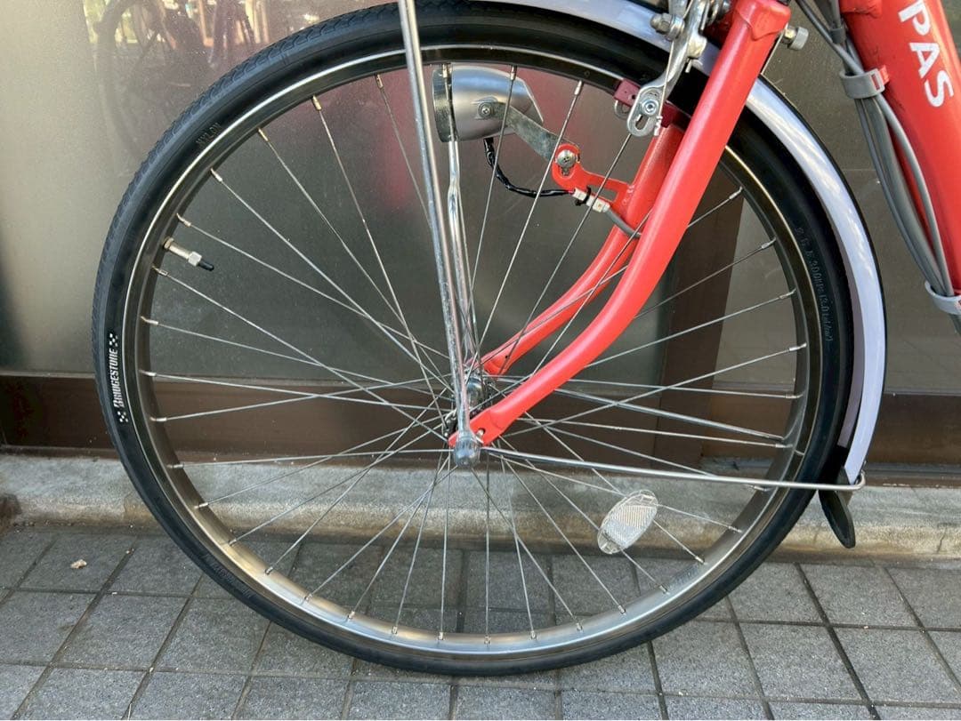 中古電動自転車 ヤマハ パス 24インチ オレンジ 横浜 №3239