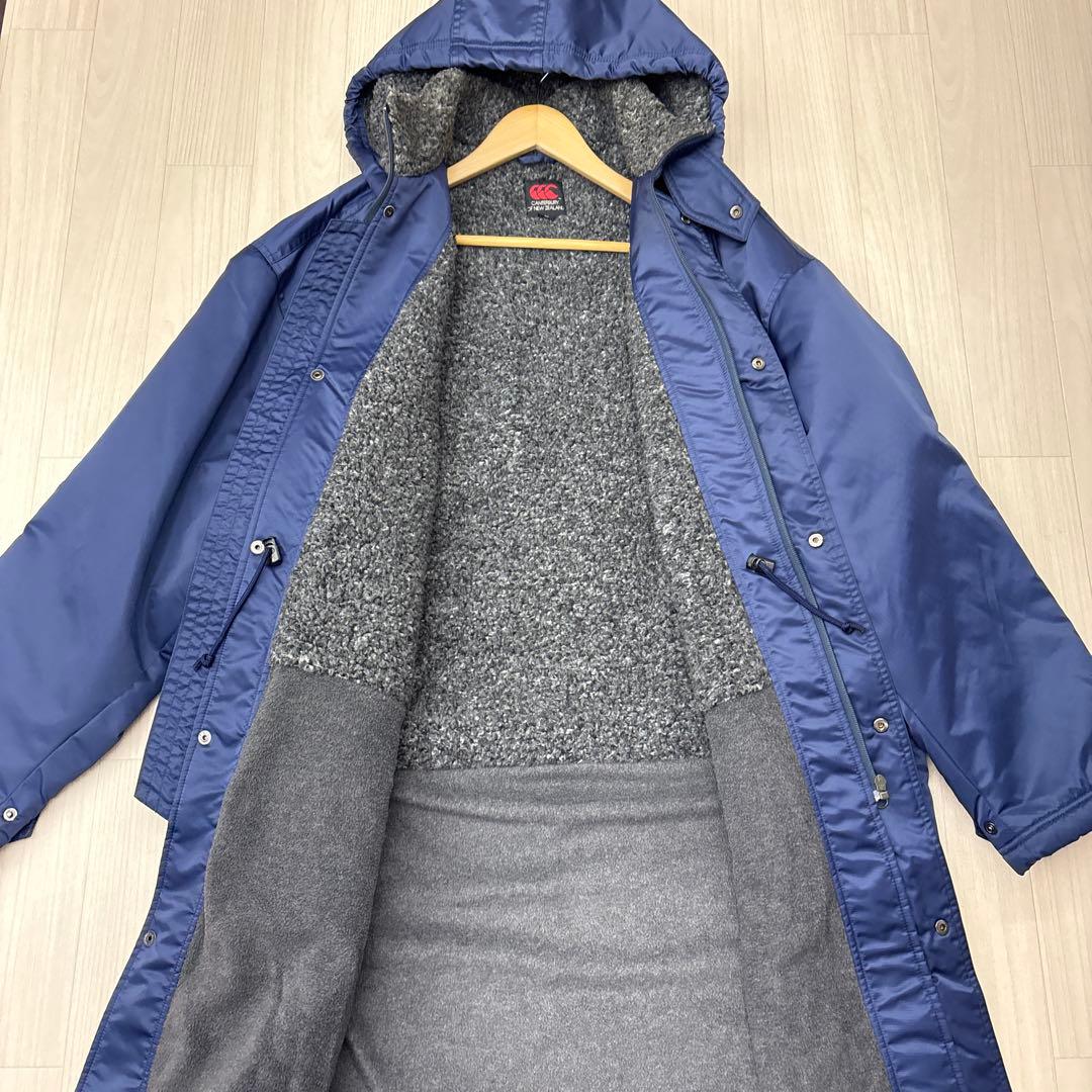 ■ 美品 カンタベリー ラグビー ベンチコート XL ネイビー 大きいサイズ
