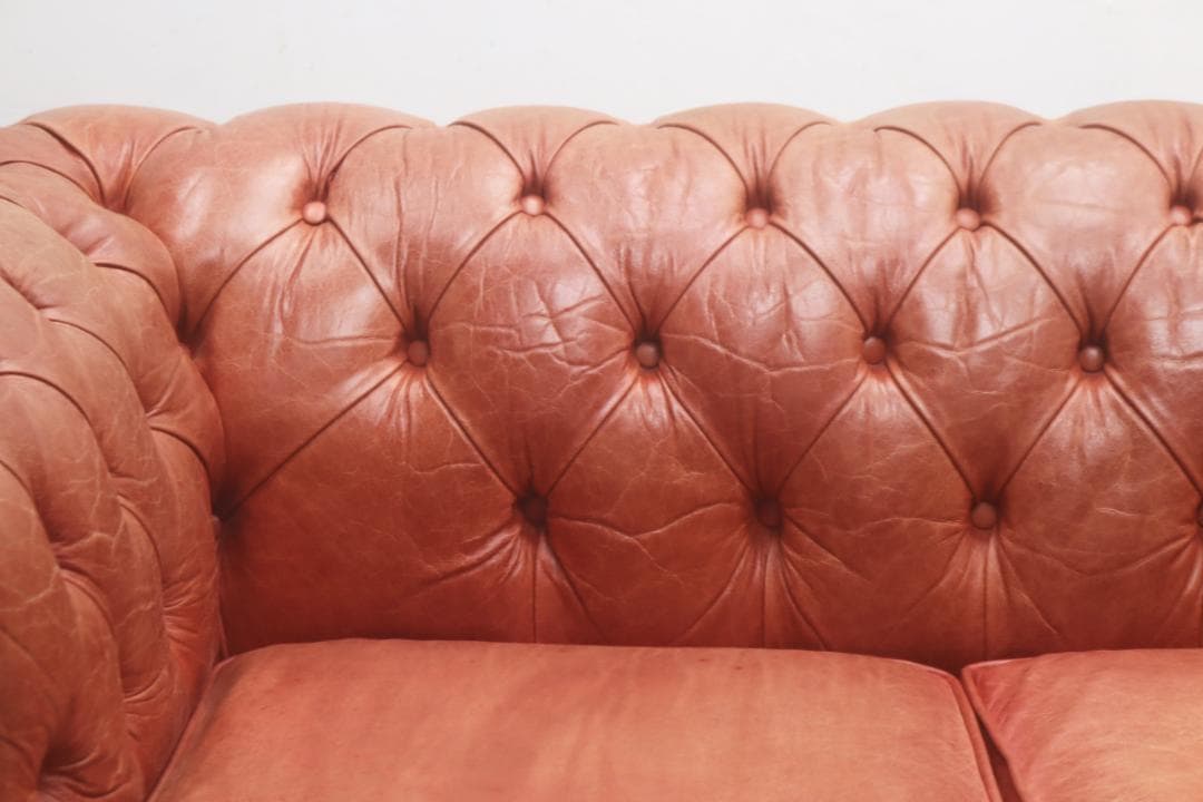 イギリス DISTINCTIVE チェスターフィールド 3Pソファ ヴィンテージ