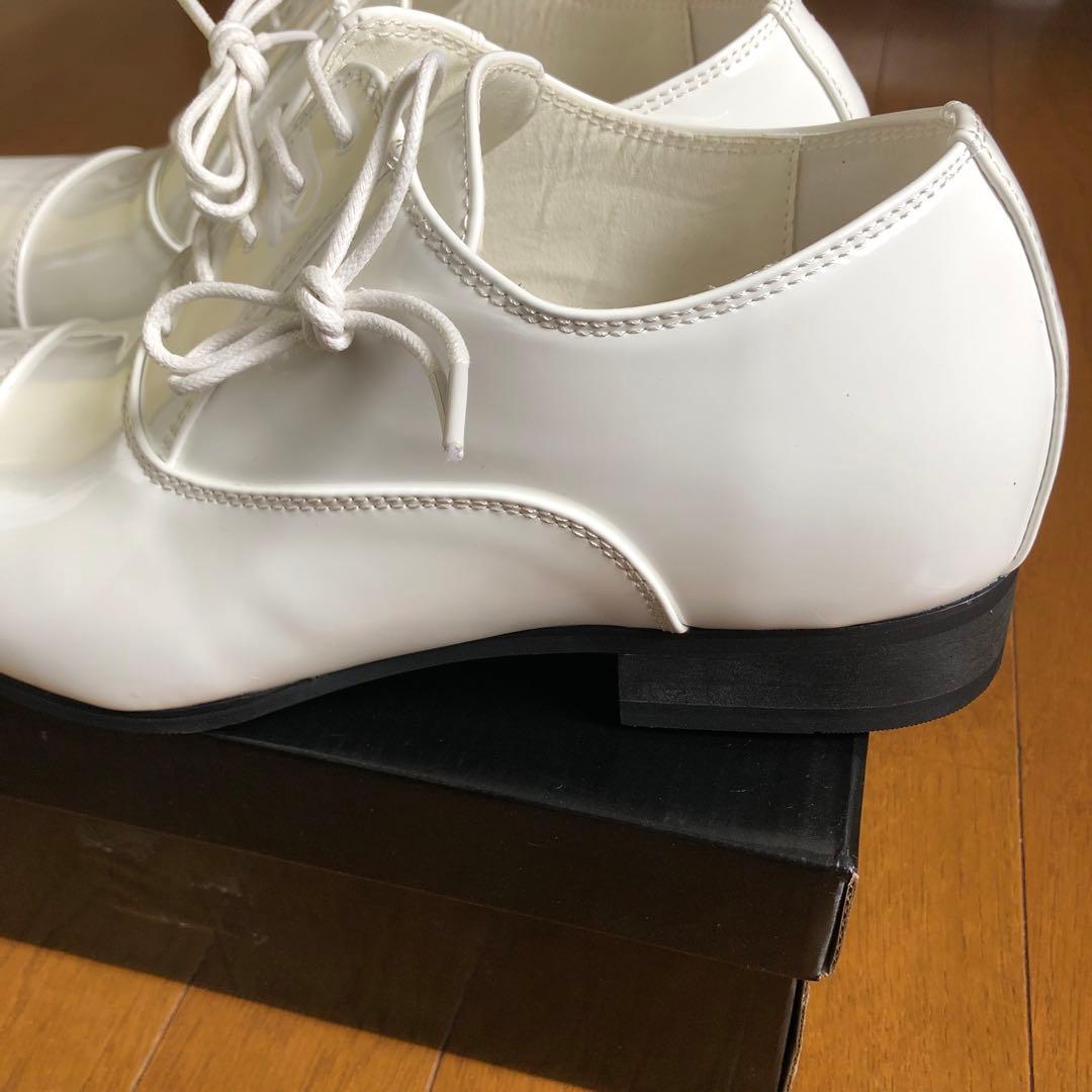シークレットシューズ(7cm up)ブラック&ホワイト新品2足セットです。本皮