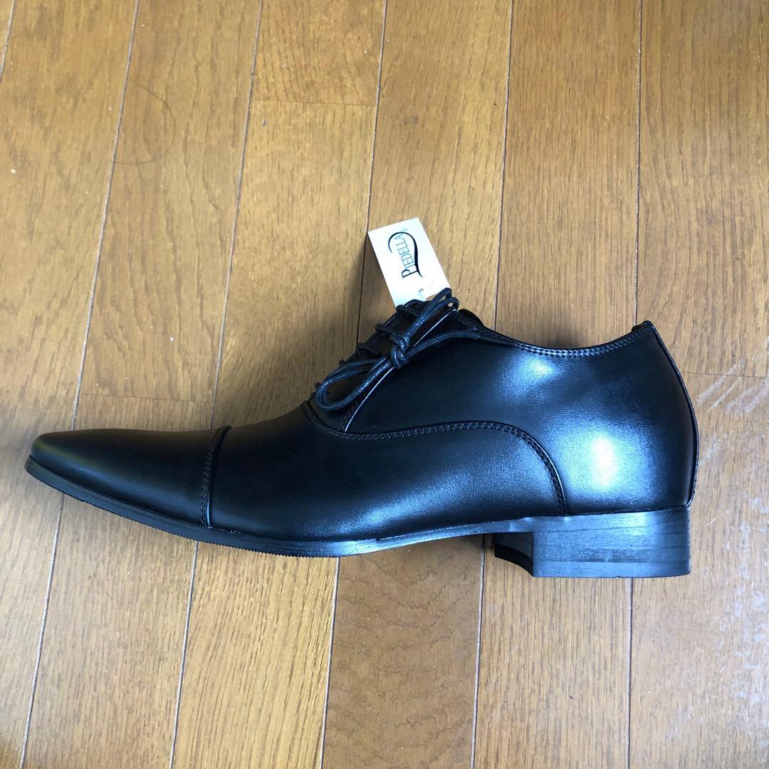 シークレットシューズ(7cm up)ブラック&ホワイト新品2足セットです。本皮