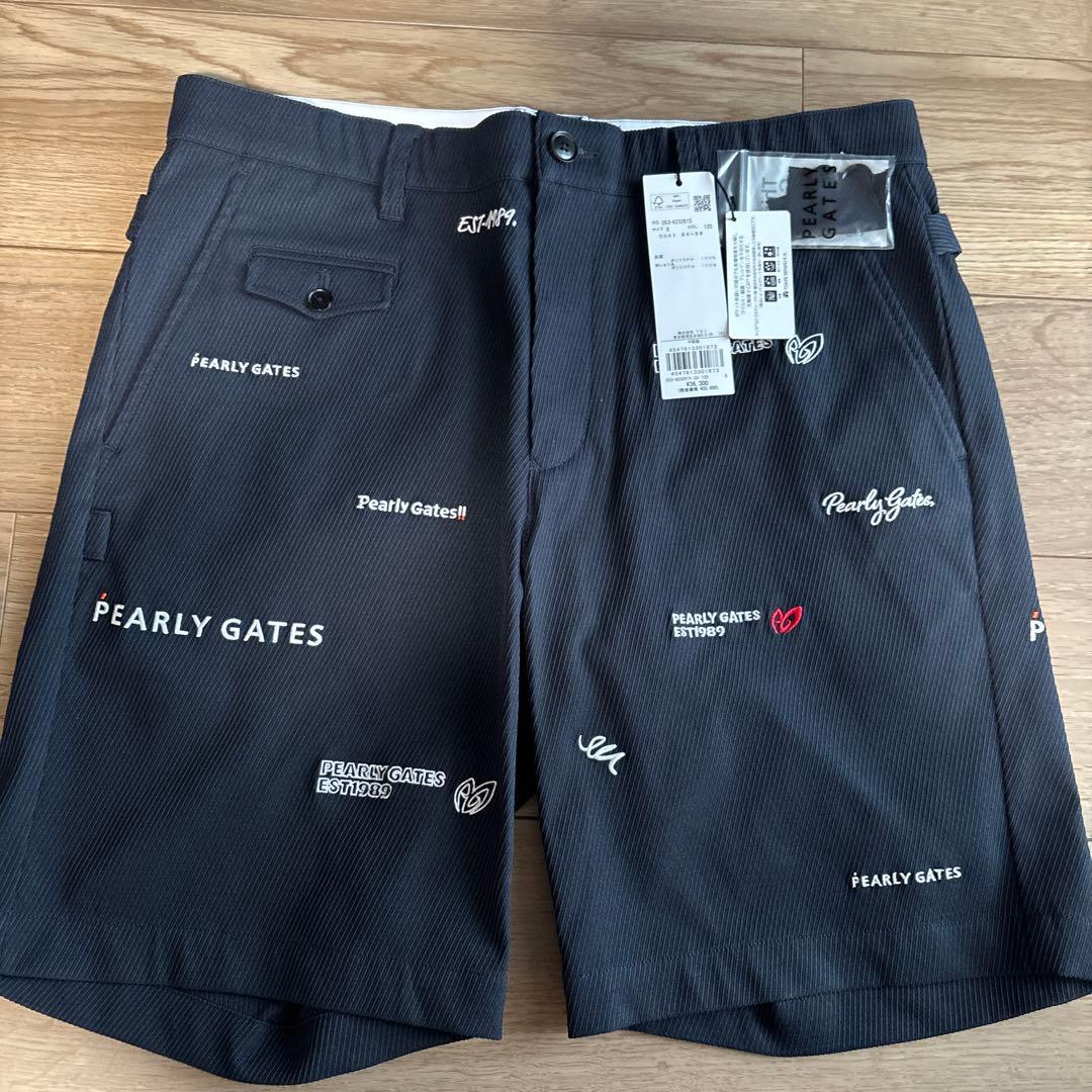 【新品　未使用】Pearly Gates 黒 ショートパンツ XL