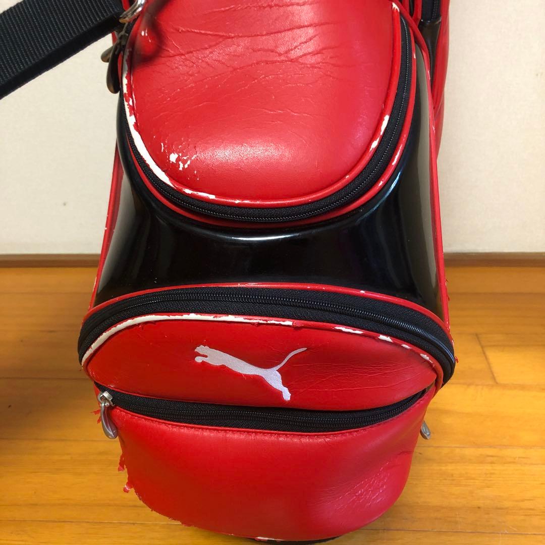 PUMA プーマ キャディバッグ レッド フード付き