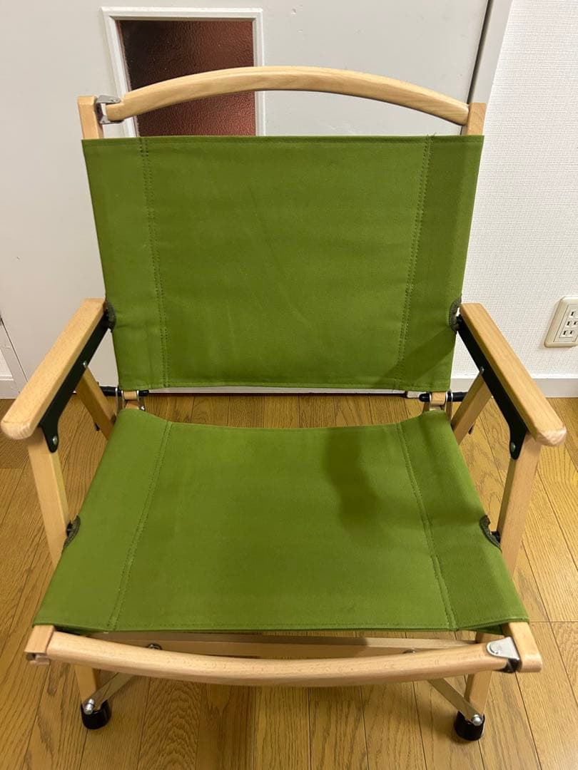 ハイランダー ウッドフレームチェアチ グリーン 2脚セット