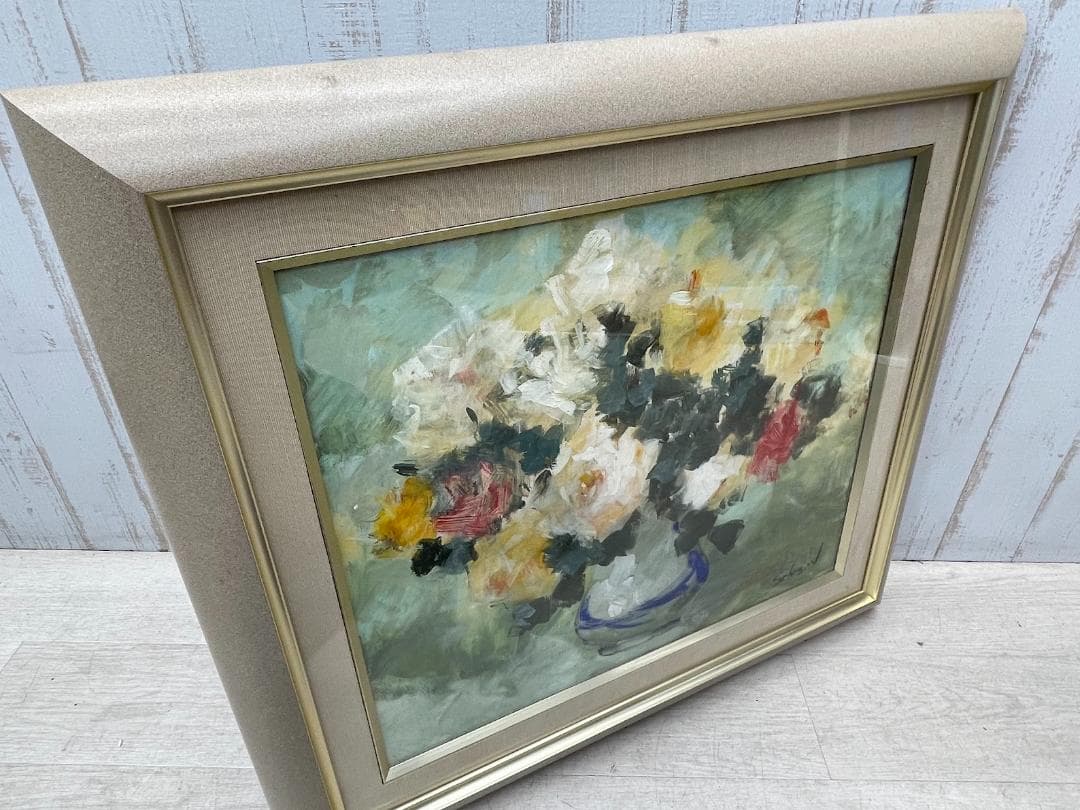 和田悟 油彩画 薔薇 サイン在 F10号 額装 油絵 絵画