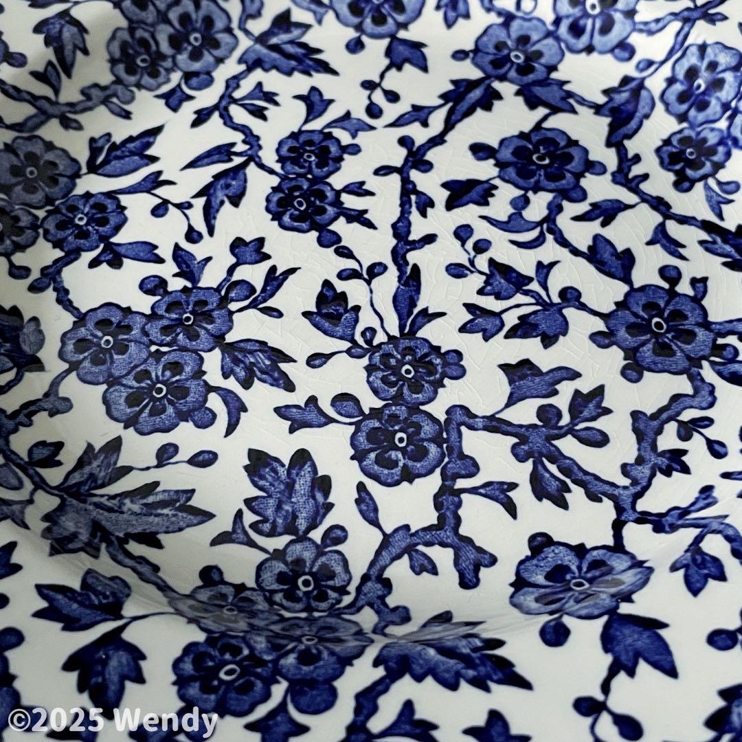 Arden Burleigh ブルーアーデン花柄皿 2枚セット