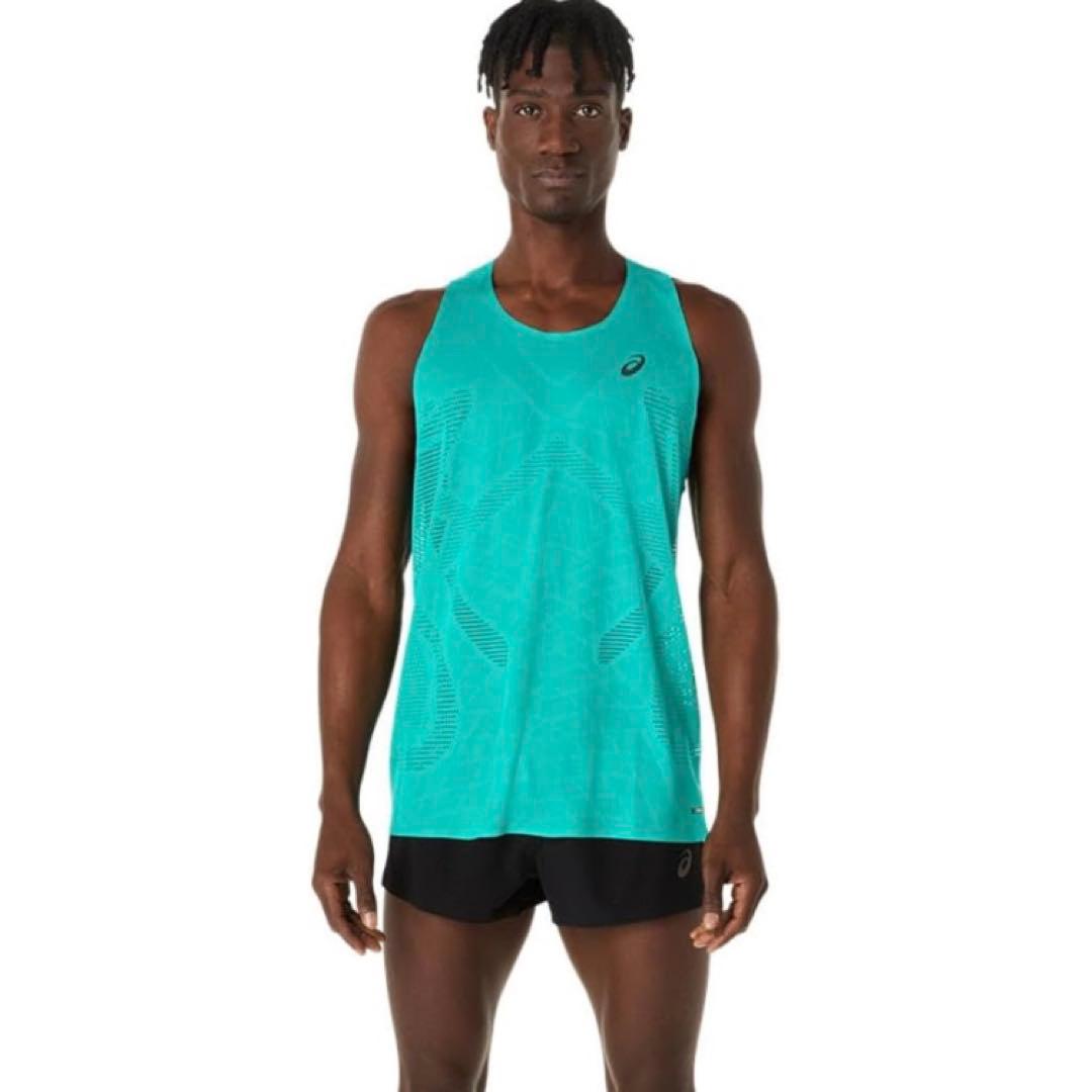 【新品・完売品】 アシックス RUN シングレット XS メタラン
