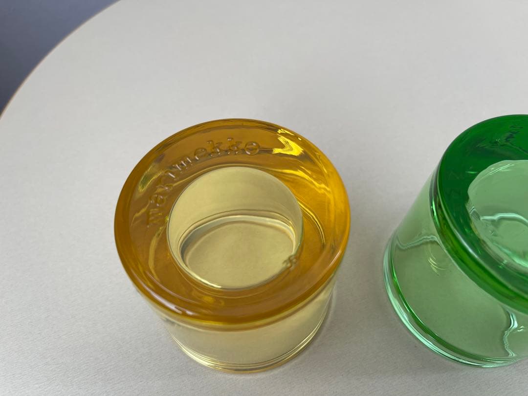 イッタラ　kivi キャンドルホルダー2個セット　レモン＆アップルグリーン